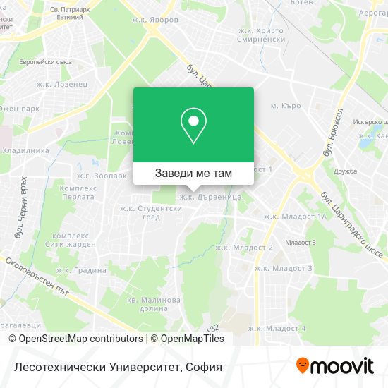 Лесотехнически Университет карта