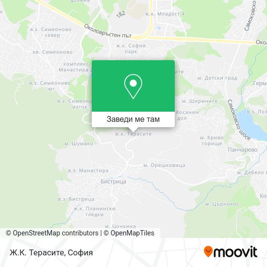 Ж.К. Терасите карта