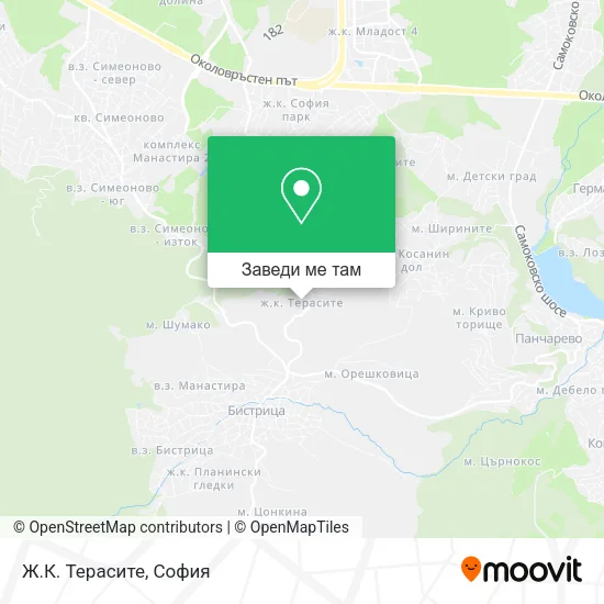Ж.К. Терасите карта