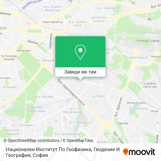 Национален Институт По Геофизика, Геодезия И География карта
