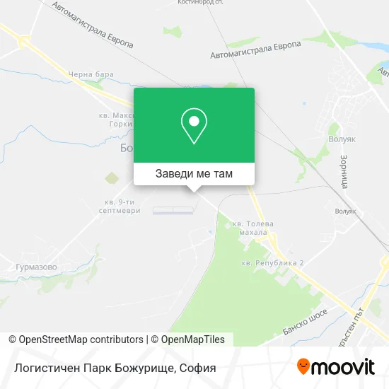 Логистичен Парк Божурище карта