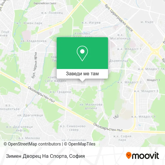 Зимен Дворец На Спорта карта