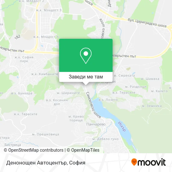 Денонощен Автоцентър карта