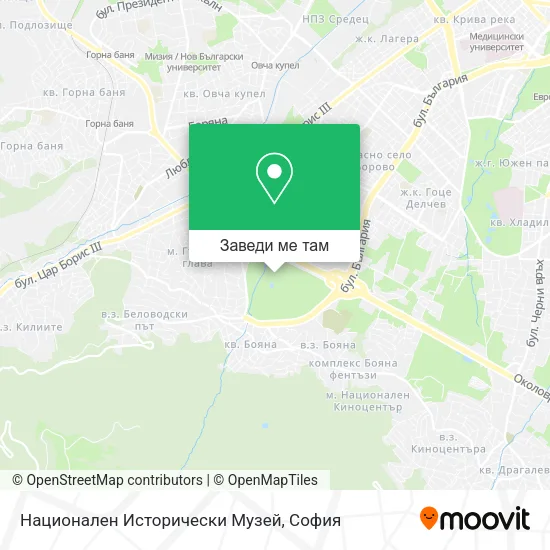 Национален Исторически Музей карта
