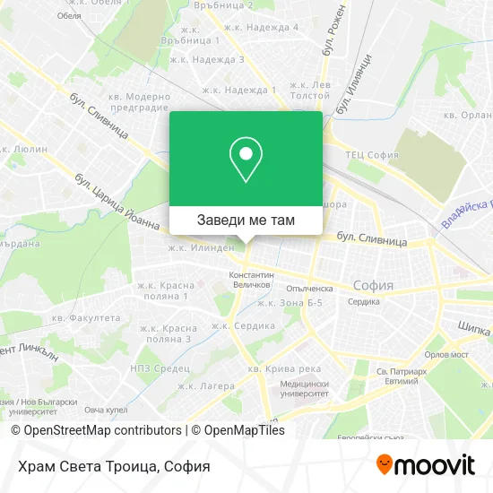 Храм Света Троица карта