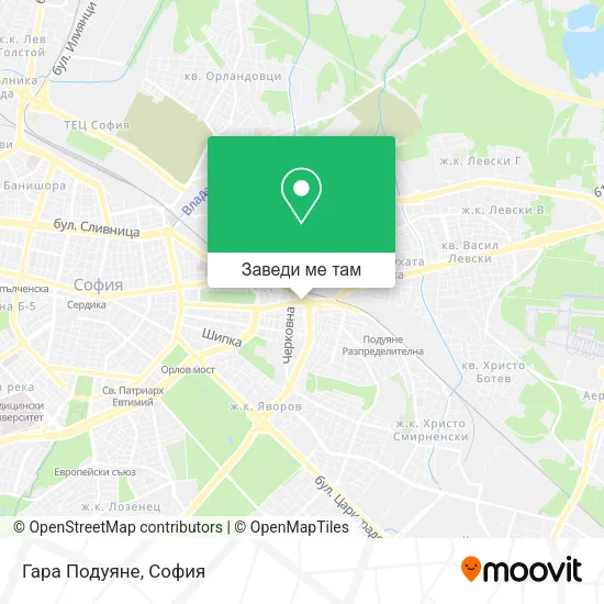 Гара Подуяне карта