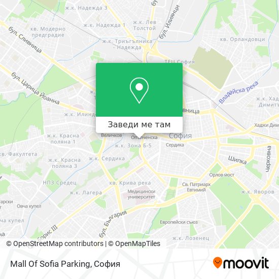 Mall Of Sofia Parking карта