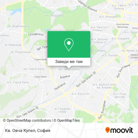 Кв. Овча Купел карта