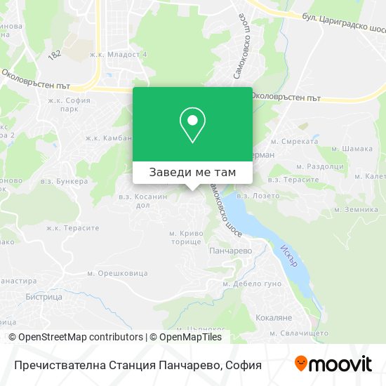 Пречиствателна Станция Панчарево карта