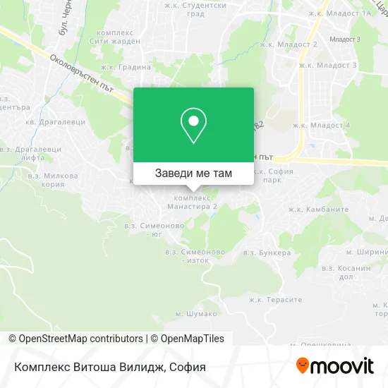 Комплекс Витоша Вилидж карта