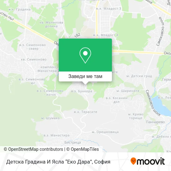 Детска Градина И Ясла “Еко Дара” карта