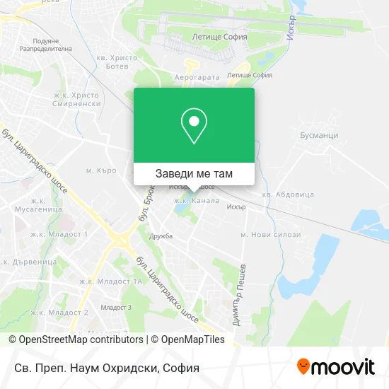 Св. Преп. Наум Охридски карта