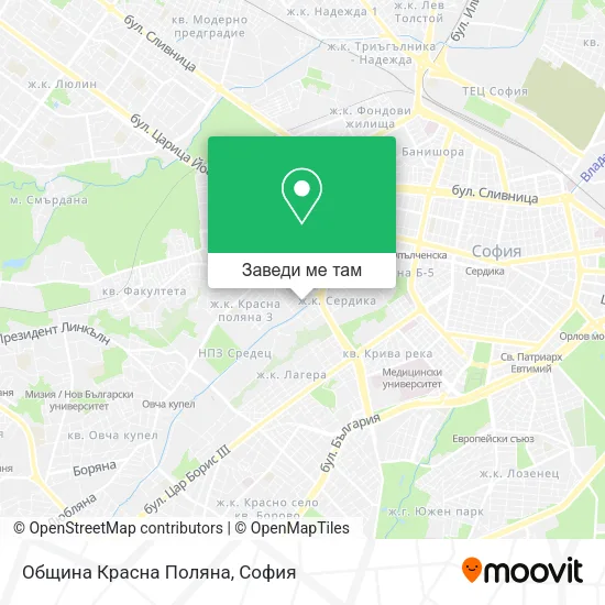 Община Красна Поляна карта