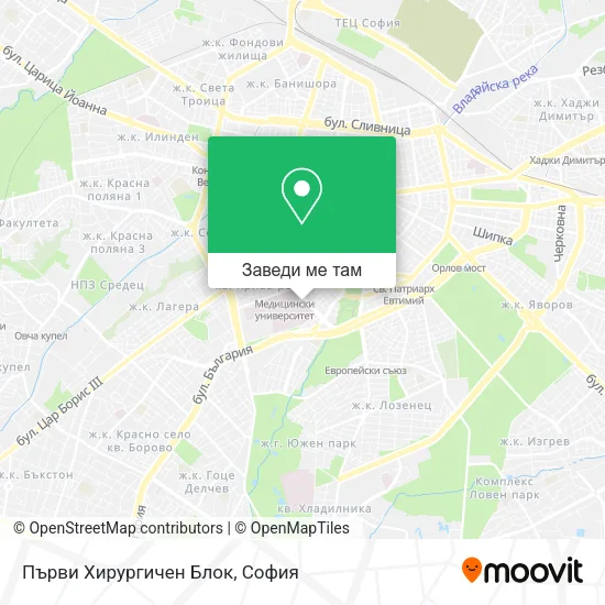 Първи Хирургичен Блок карта