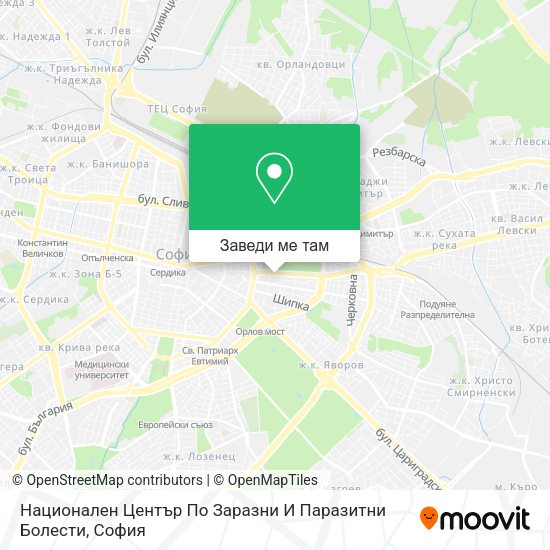 Национален Център По Заразни И Паразитни Болести карта