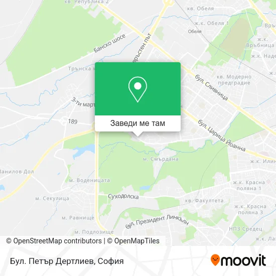 Бул. Петър Дертлиев карта