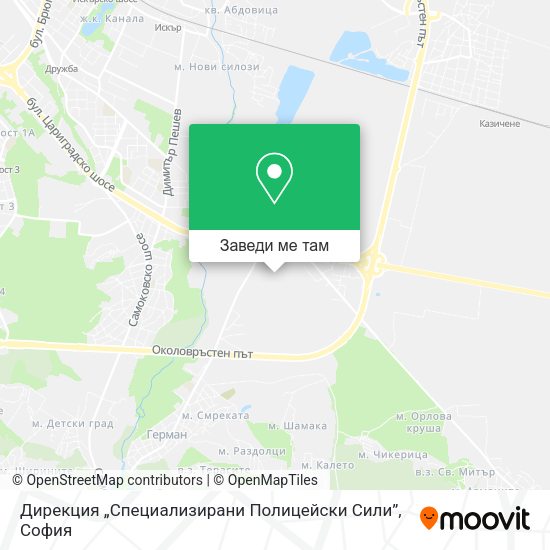 Дирекция „Специализирани Полицейски Сили” карта