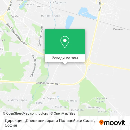 Дирекция „Специализирани Полицейски Сили” карта