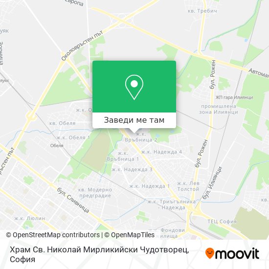 Храм Св. Николай Мирликийски Чудотворец карта