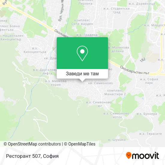 Ресторант 507 карта