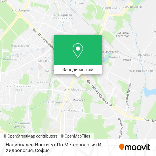 Национален Институт По Метеорология И Хидрология карта