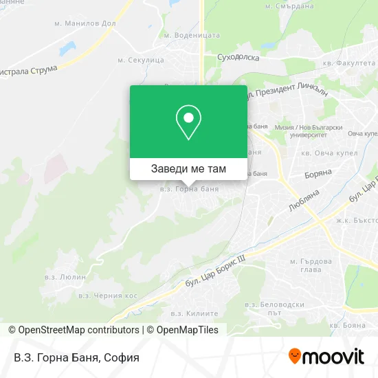 В.З. Горна Баня карта