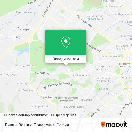 Бивше Военно Поделение карта