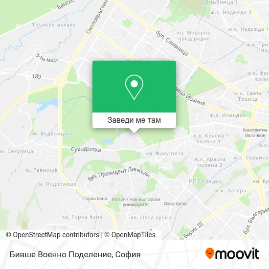Бивше Военно Поделение карта