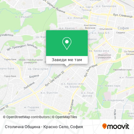 Столична Община - Красно Село карта