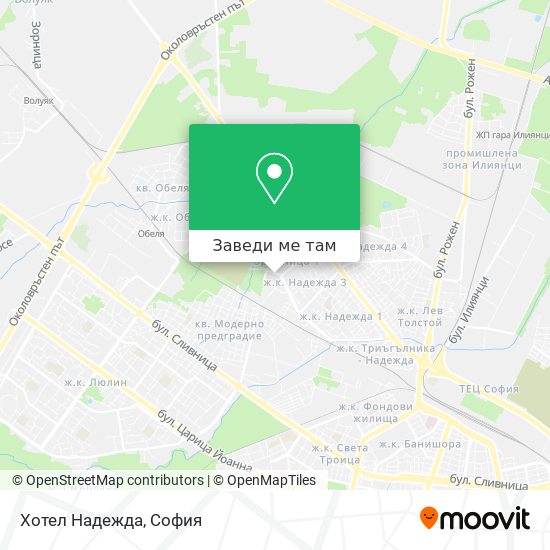 Хотел Надежда карта