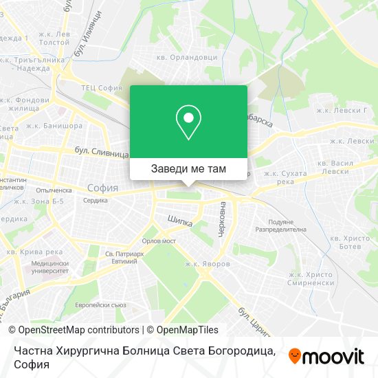 Частна Хирургична Болница Света Богородица карта