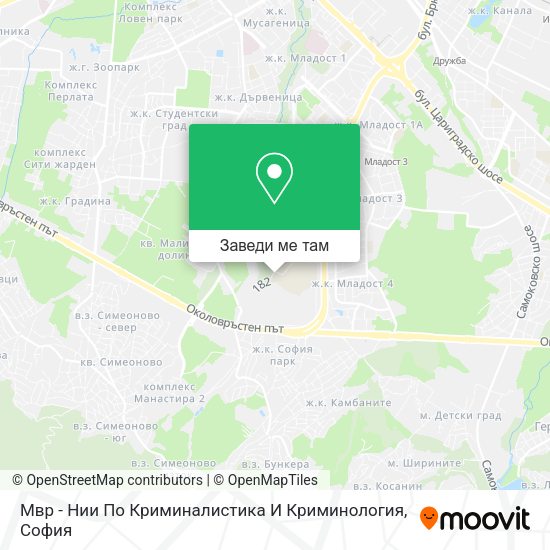 Мвр - Нии По Криминалистика И Криминология карта