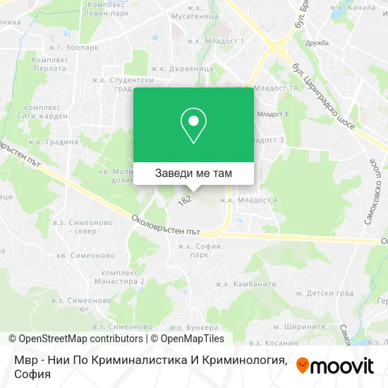 Мвр - Нии По Криминалистика И Криминология карта