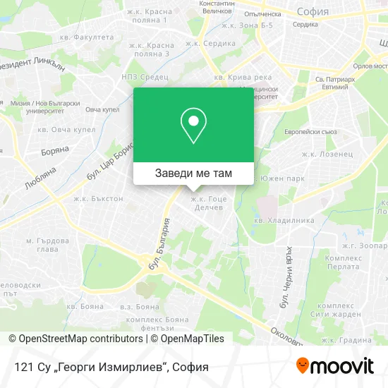 121 Су „Георги Измирлиев“ карта