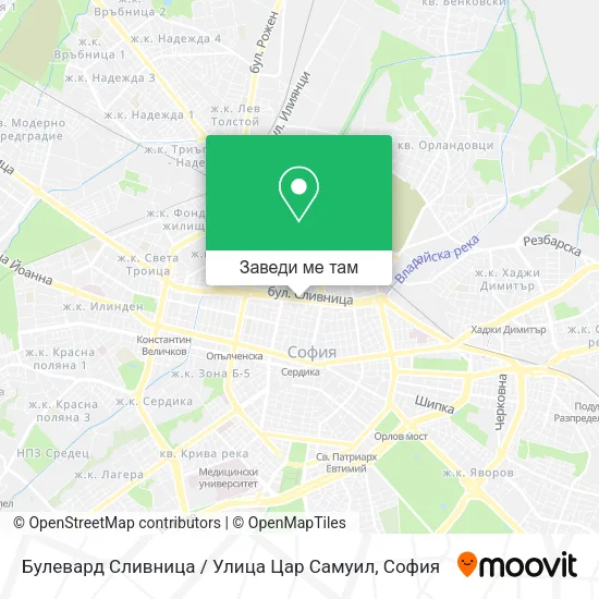Булевард Сливница / Улица Цар Самуил карта