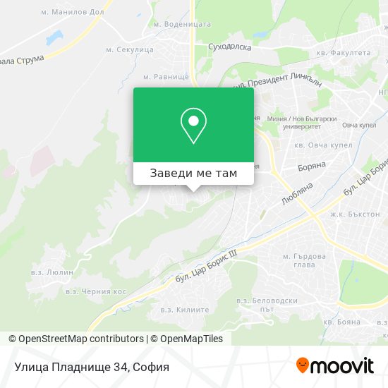 Улица Пладнище 34 карта