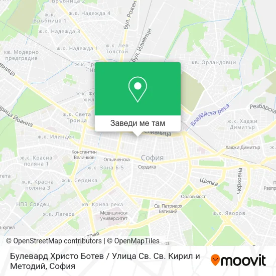 Булевард Христо Ботев / Улица Св. Св. Кирил и Методий карта