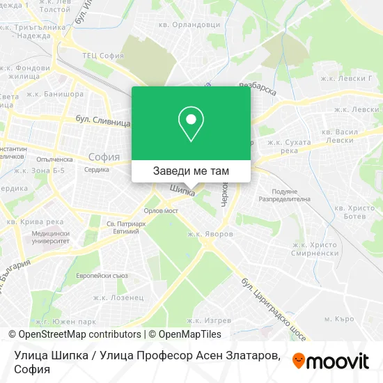 Улица Шипка / Улица Професор Асен Златаров карта