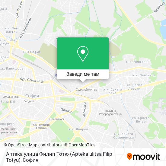 Аптека улица Филип Тотю (Apteka ulitsa Filip Totyu) карта