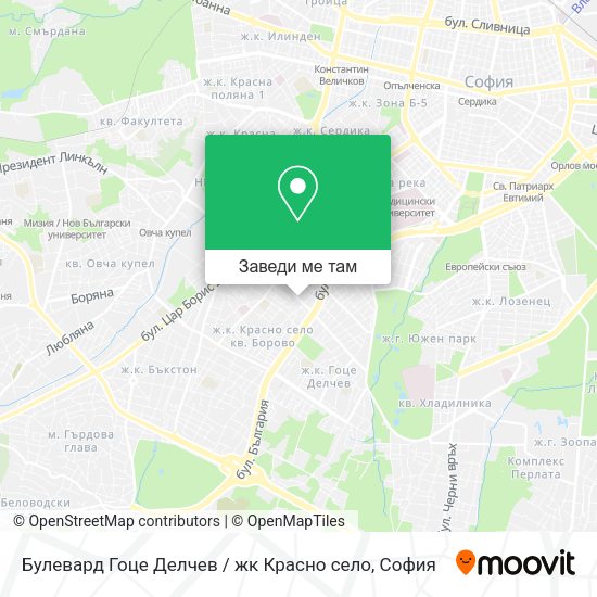 Булевард Гоце Делчев / жк Красно село карта