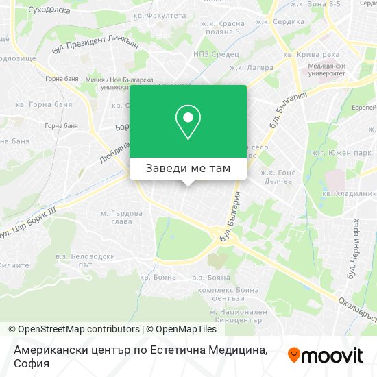 Американски център по Естетична Медицина карта