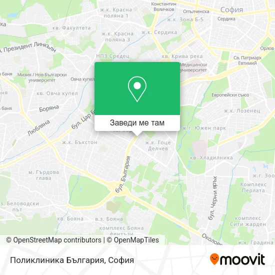 Поликлиника България карта