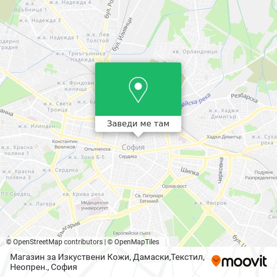 Магазин за Изкуствени Кожи, Дамаски,Текстил, Неопрен. карта