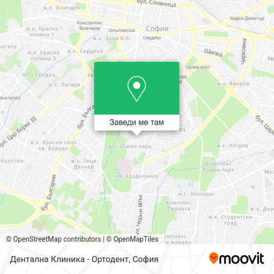 Дентална Клиника - Ортодент карта