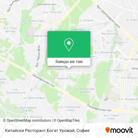 Китайски Ресторант Богат Урожай карта