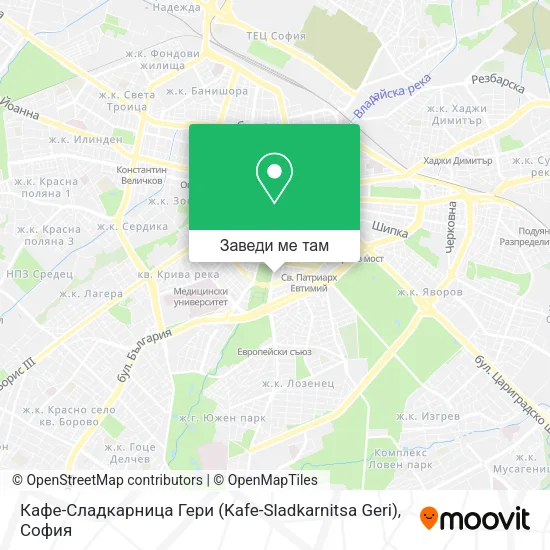 Кафе-Сладкарница Гери (Kafe-Sladkarnitsa Geri) карта