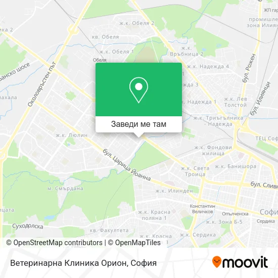 Ветеринарна Клиника Орион карта