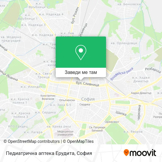 Педиатрична аптека Ерудита карта