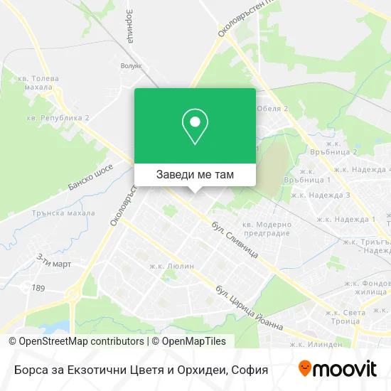 Борса за Екзотични Цветя и Орхидеи карта