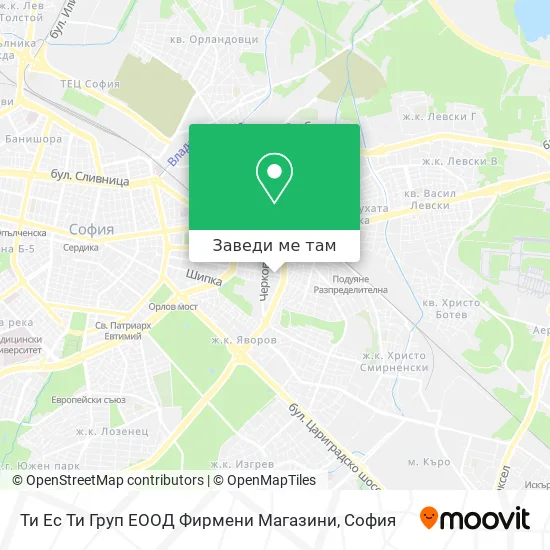 Ти Ес Ти Груп ЕООД Фирмени Магазини карта